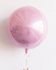 Шар 3D Сфера 16 Пастель Розовая