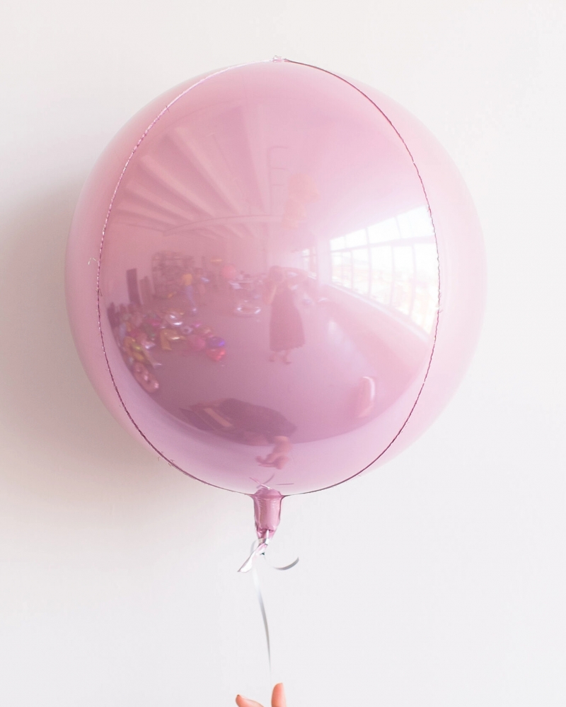 Шар 3D Сфера 16 Пастель Розовая