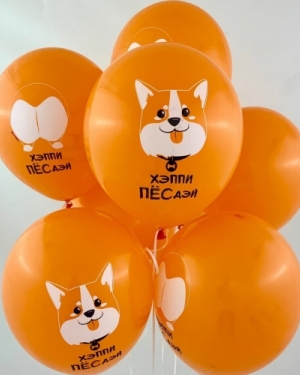 Гелиевые шары Счастливый Корги