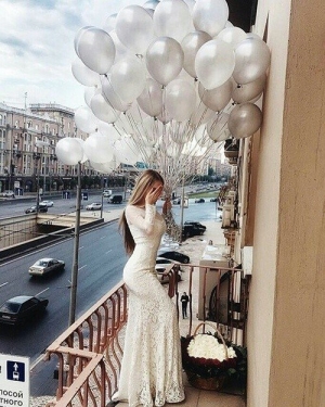 Облако шаров Серебряный жемчуг 50 шт