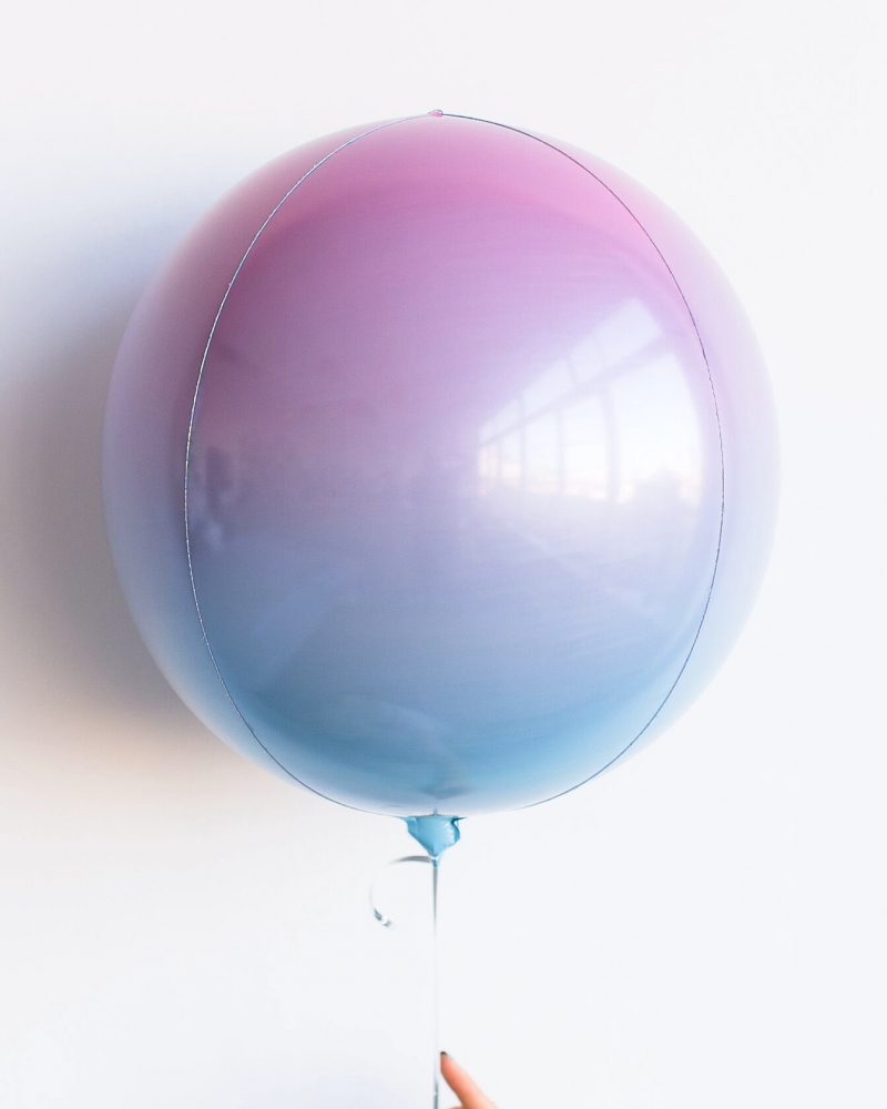 Шар 3D СФЕРА 16 Омбре Фиолет-голубой