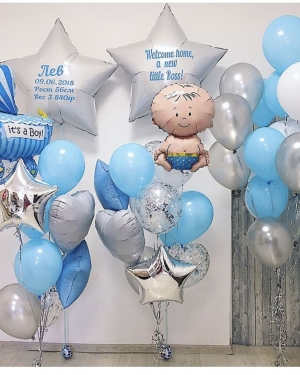 Набор из воздушных шаров на выписку для мальчика №4