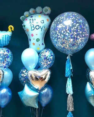 Набор из возудшных шаров на выписку для мальчика №6