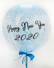 Прозрачный воздушный шар Happy New Year