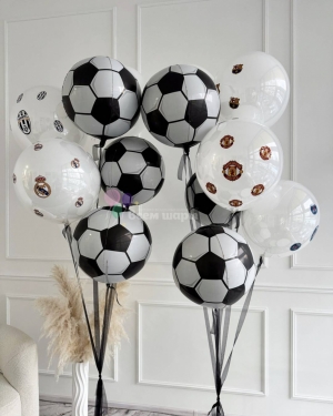 Фонтан из шаров мальчику "Футбол"