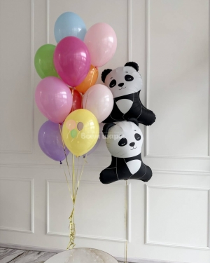 Шары девочке на день рождения с пандами