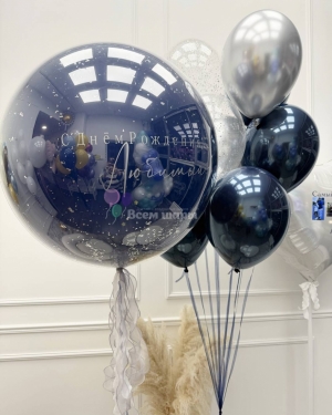 Шары для мужчины на день рождения стеклянные