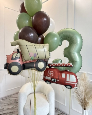 Шары мальчику на 3 года с машинами