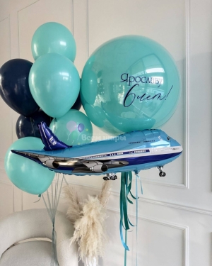 Шары для мальчика на день рождения с самолетом