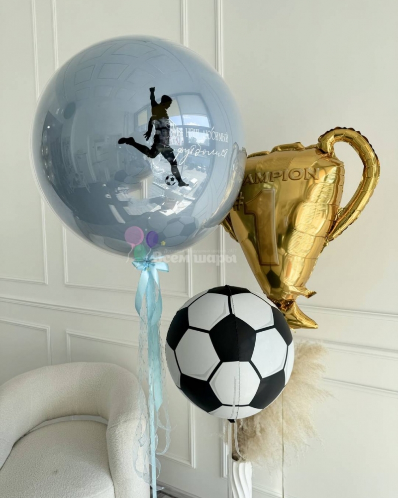 Фонтан из шаров Единорог радужный