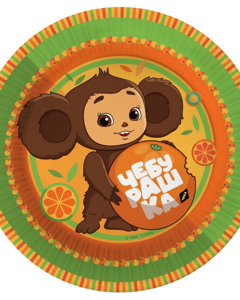 Тарелки 18 см Чебурашка, 6 шт.