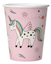 Стаканы (250 мл) Радужный единорог, Розовый, 6 шт.