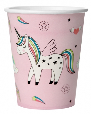 Стаканы (250 мл) Радужный единорог, Розовый, 6 шт.