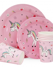 Стаканы (250 мл) Радужный единорог, Розовый, 6 шт.