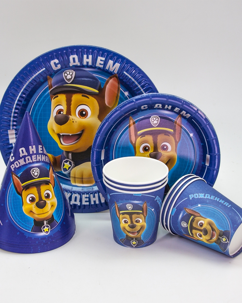Стаканы (250 мл) Щенячий Патруль, Синий, 6 шт.