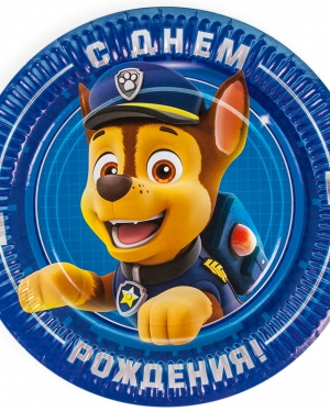 Тарелки 23 см Щенячий Патруль, Синий, 6 шт.