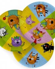 Тарелки 18 см Три Кота, Играем вместе, Друзья, 6 шт.