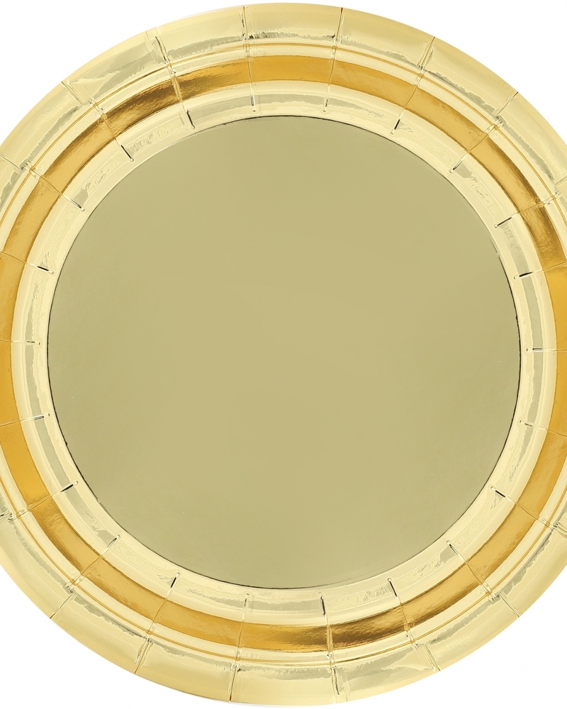 Тарелки 23 см Золото, Металлик, 6 шт.