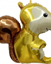 Шары "Белка с цифрой 3 в Золотой короне"