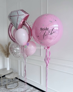 Шары на девичник с кольцом