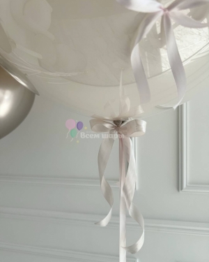 Шары для девочки на день рождения с большим шаром и надписью