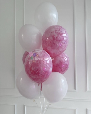 Шары для девушки с серебряным сердцем