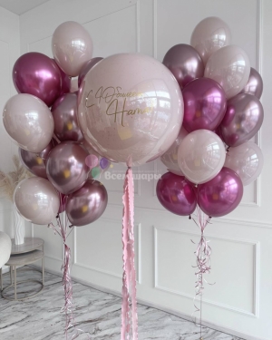 Шары хром для девушки на день рождения
