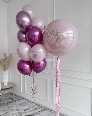 Шары хром для девушки на день рождения