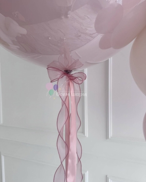 Шары нежно-розовые для девушки на день рождения