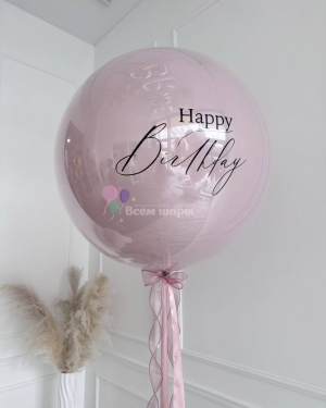 Шары нежно-розовые для девушки на день рождения