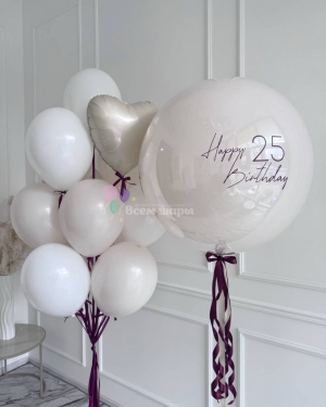 Шары для девушки белые на день рождения