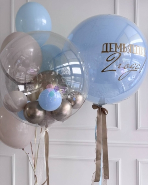Шары для мальчика на день рождения с шарами под потолок