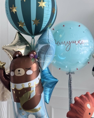 Шары для мальчика на день рождения со зверюшками