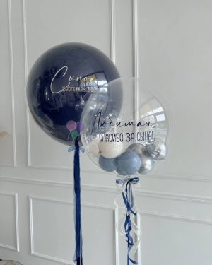 Шары на выписку для мальчика с самолетом