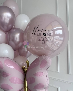 Шары на выписку для девочки с единорогами