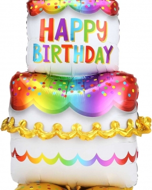 Шар 3D Фигура на подставке Торт на День Рождения