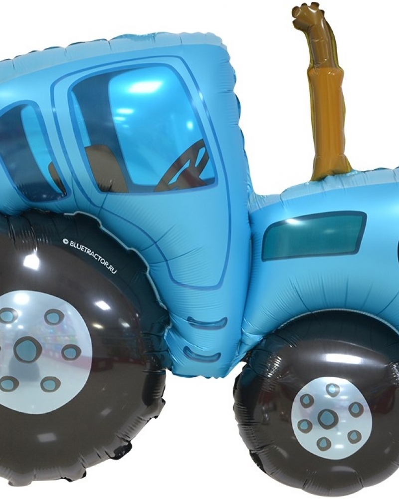 Фольгированный шар Синий трактор