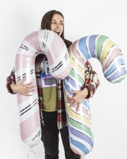 Шар Леденец трость Розовый