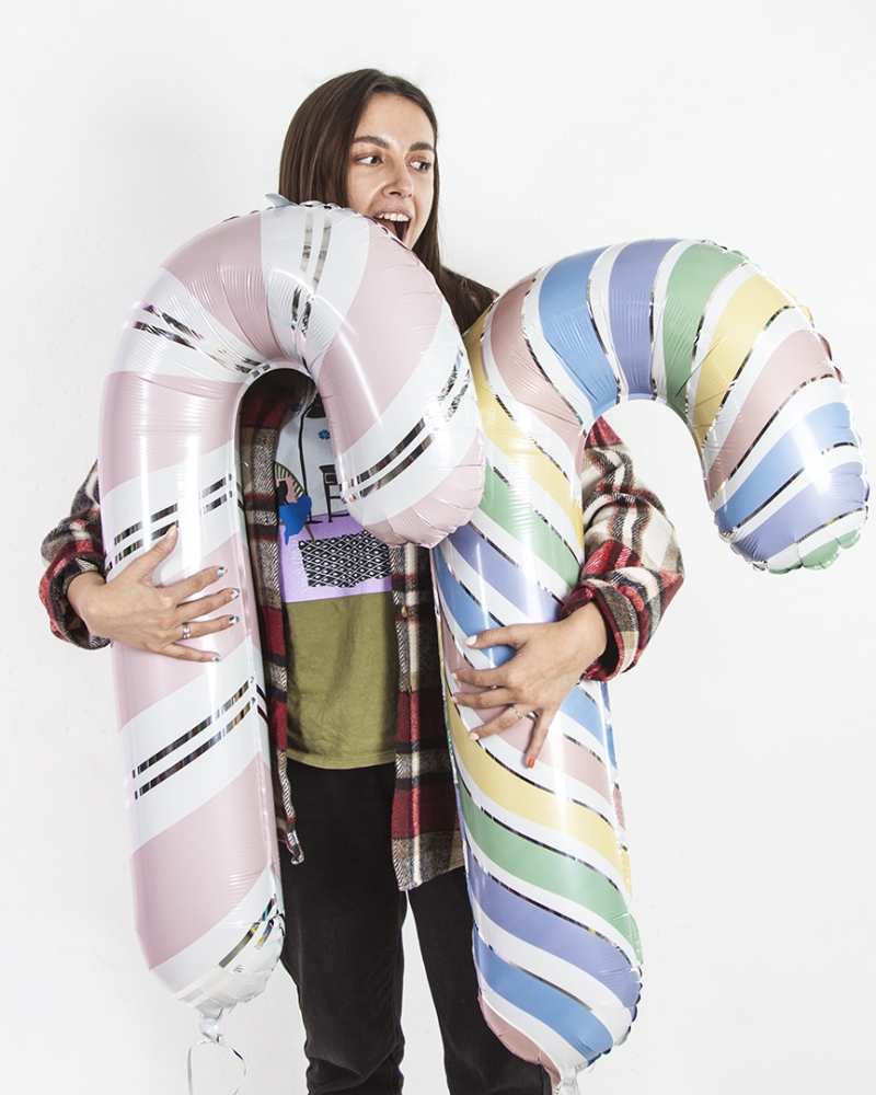 Шар Леденец трость Розовый