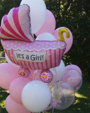 Шарики Коляска для девочки