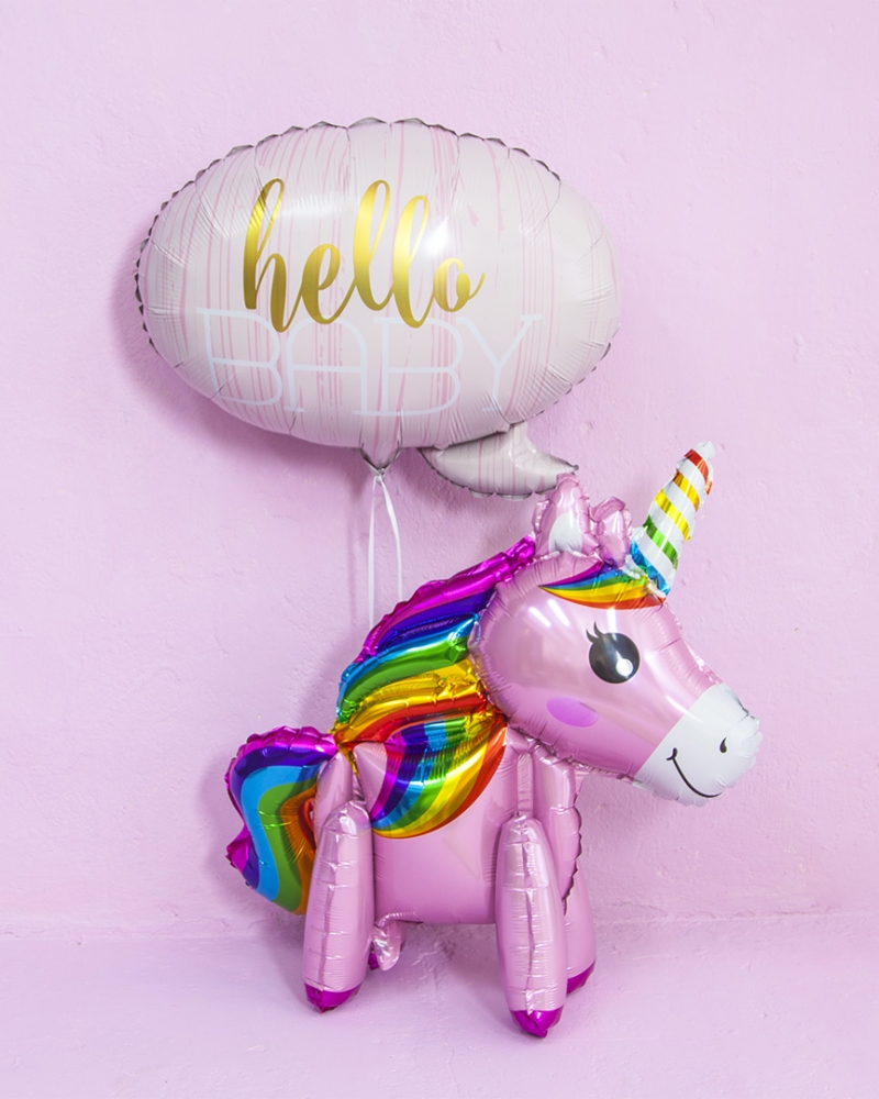 Набор шаров С Рождением Малышки Единорог