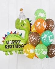 Шары "Динозаврик в колпачке"