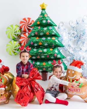 Шар Новогодняя елка Голография