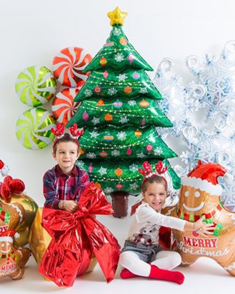 Шар Новогодняя елка Голография