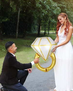 Шар Кольцо с бриллиантом