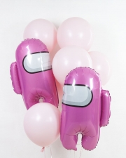 Набор шаров Космонавтик, Игра среди нас Розовый