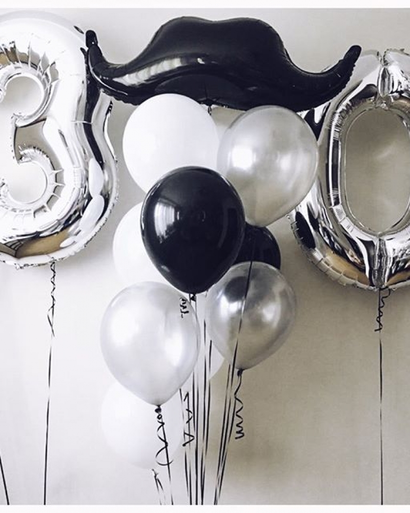 Шары "Усы на юбилей"