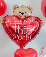 Шар Сердце Медвежонок с большим сердцем