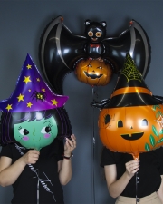 Шары "Волшебные тыквы и летучая мышь"
