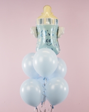 Фонтан шаров на выписку "Бутылочка для малыша"